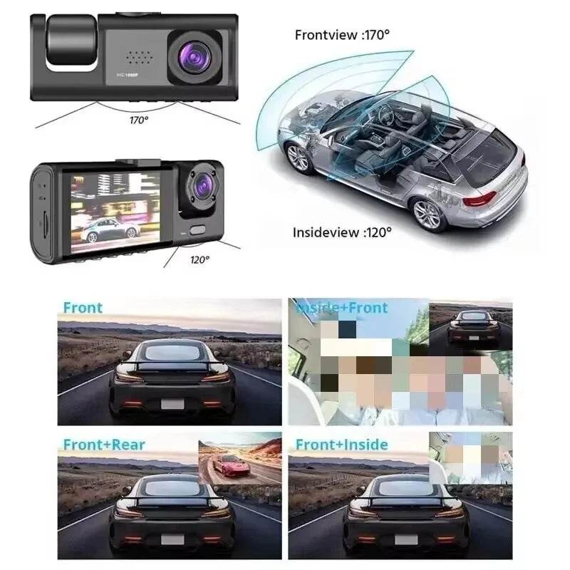 Camera DVR Auto 3 Canale HD 1080P cu 3 Lentile - Venduqo