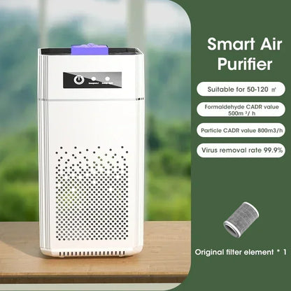 Purificator de Aer Inteligent cu Generator de Ioni Negativi H12 HEPA