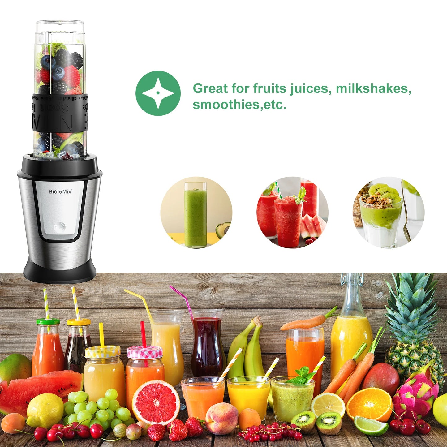 BioloMix 3-in-1 Blender Multifuncțional 700W