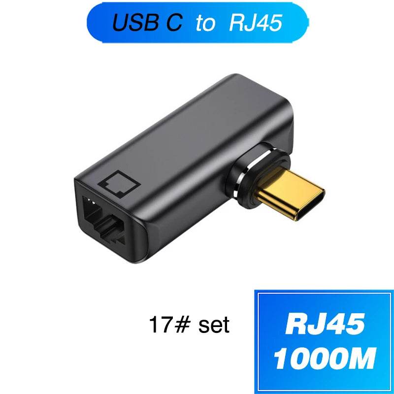 Adaptor Magnetic Type-C OTG Thunderbolt 4 - USB-A, HDMI, VGA, RJ45 - Venduqo