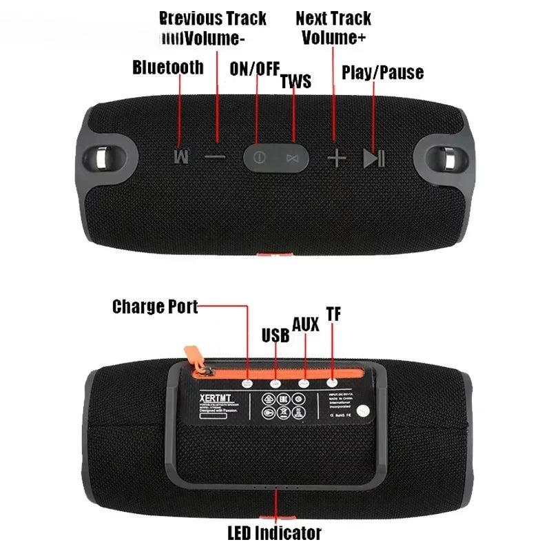 Boxă Bluetooth TWS 40W - Portabilă, Waterproof, Subwoofer