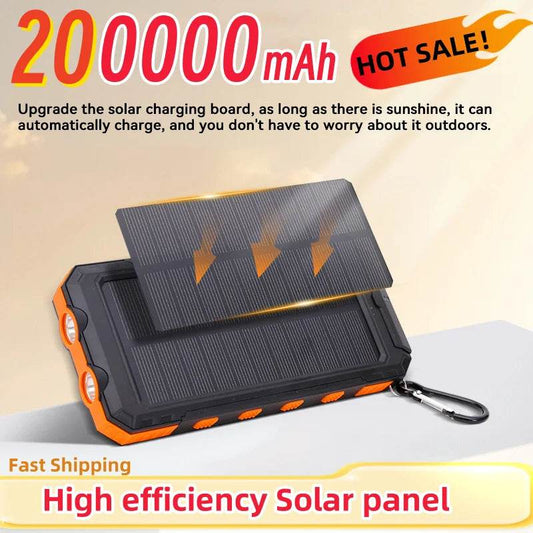 Baterie Externă Solară 200000mAh - Încărcare Rapidă, Capacitate Mare - Venduqo