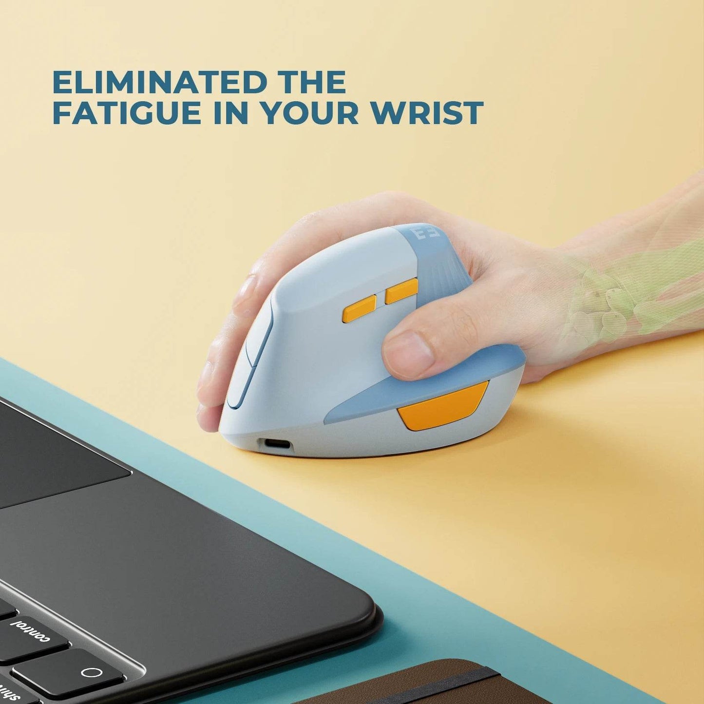 Mouse Vertical Wireless Seenda Tip C Ergonomic - Venduqo
