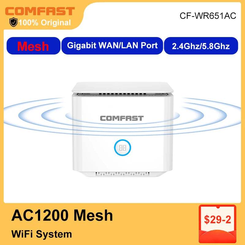 Router Mesh WiFi AC1200 cu 4 Antene 5dBi - Venduqo