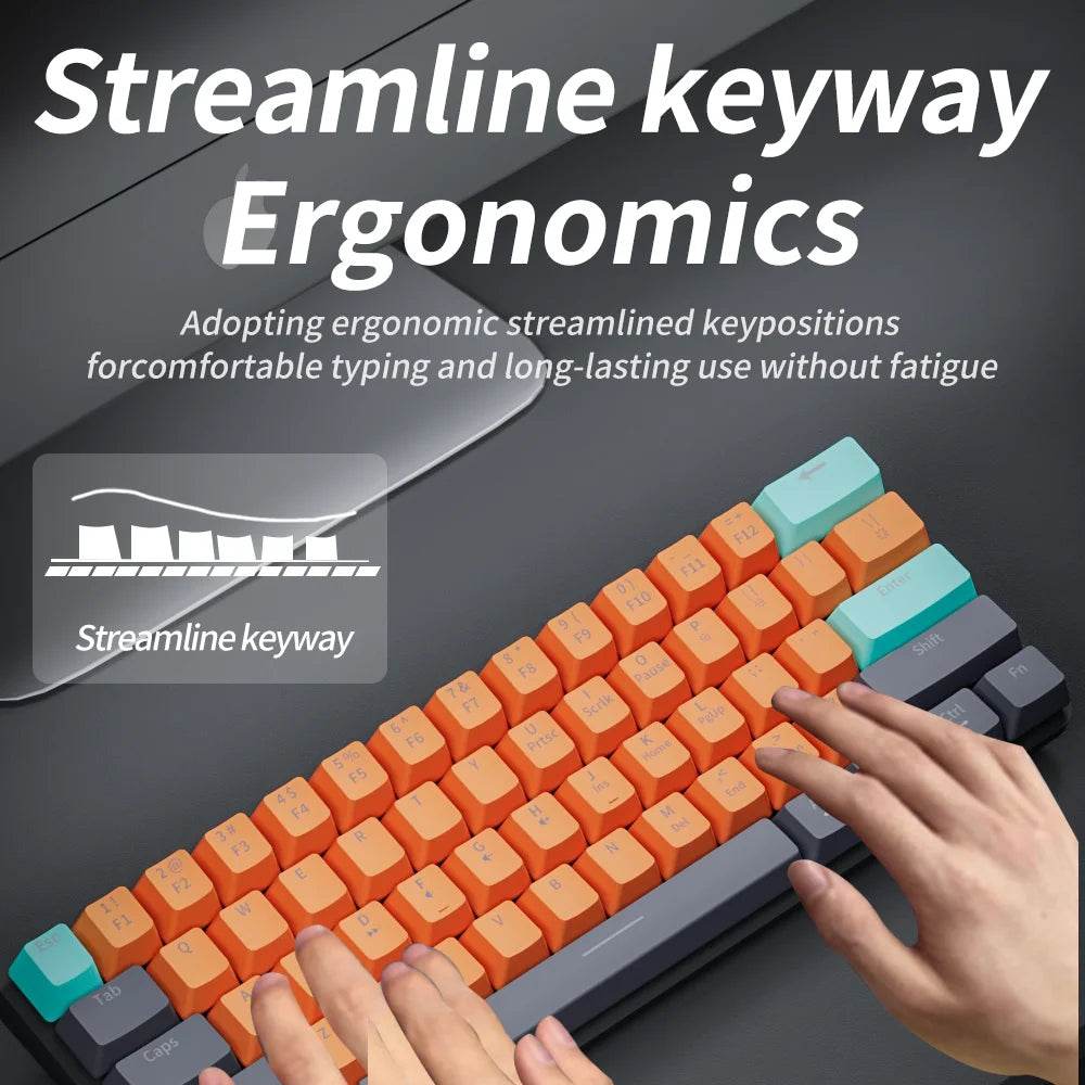 Tastatură Mecanică USB Mini Gaming 61 Taste - Venduqo