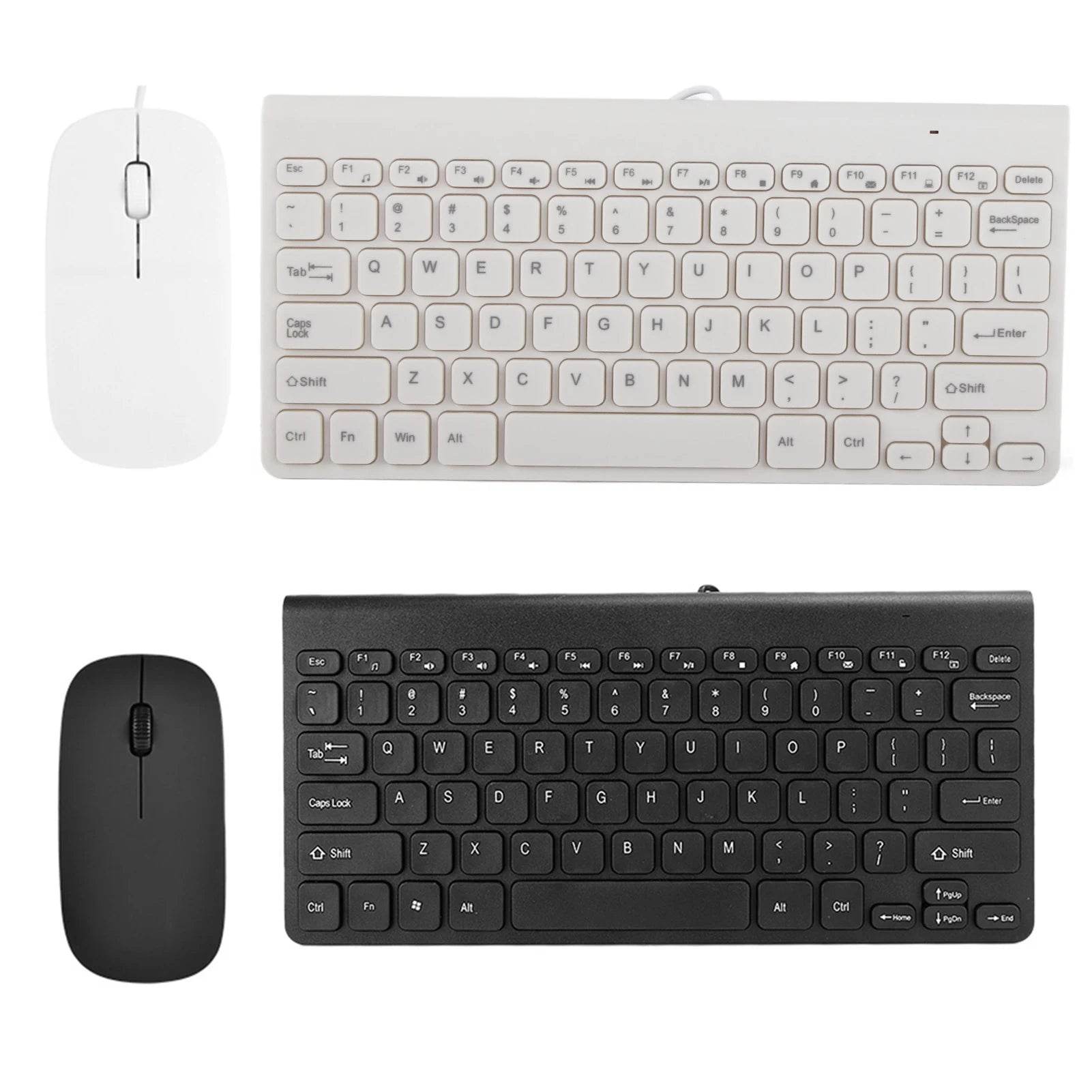 Set Combo Tastatur USB Ultra Subțire și Mouse Optic pentru PC - Venduqo