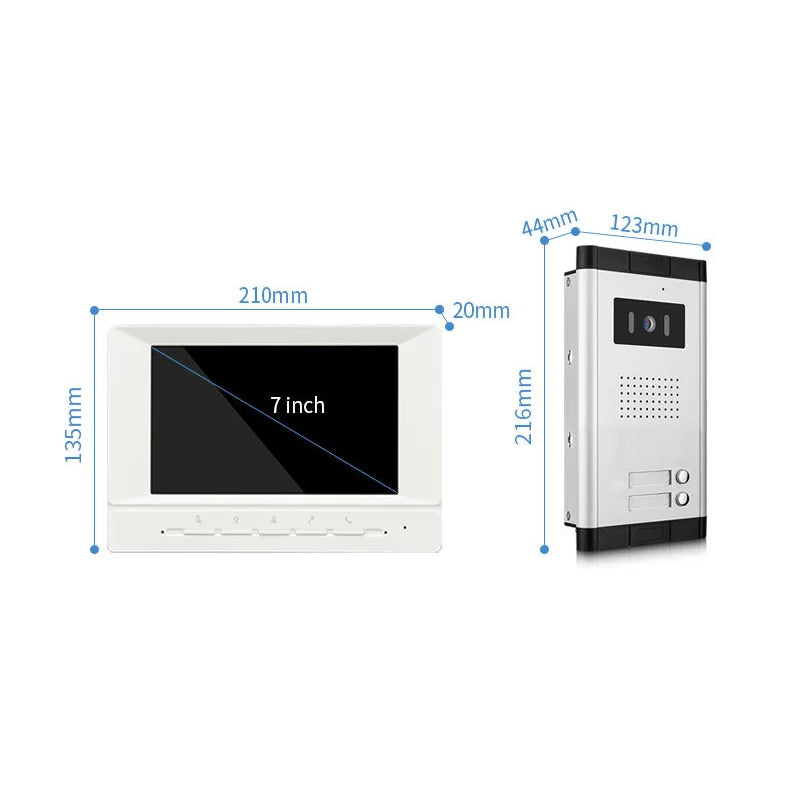 Interfon Video 7" cu Camera pentru Monitorizare Acasă