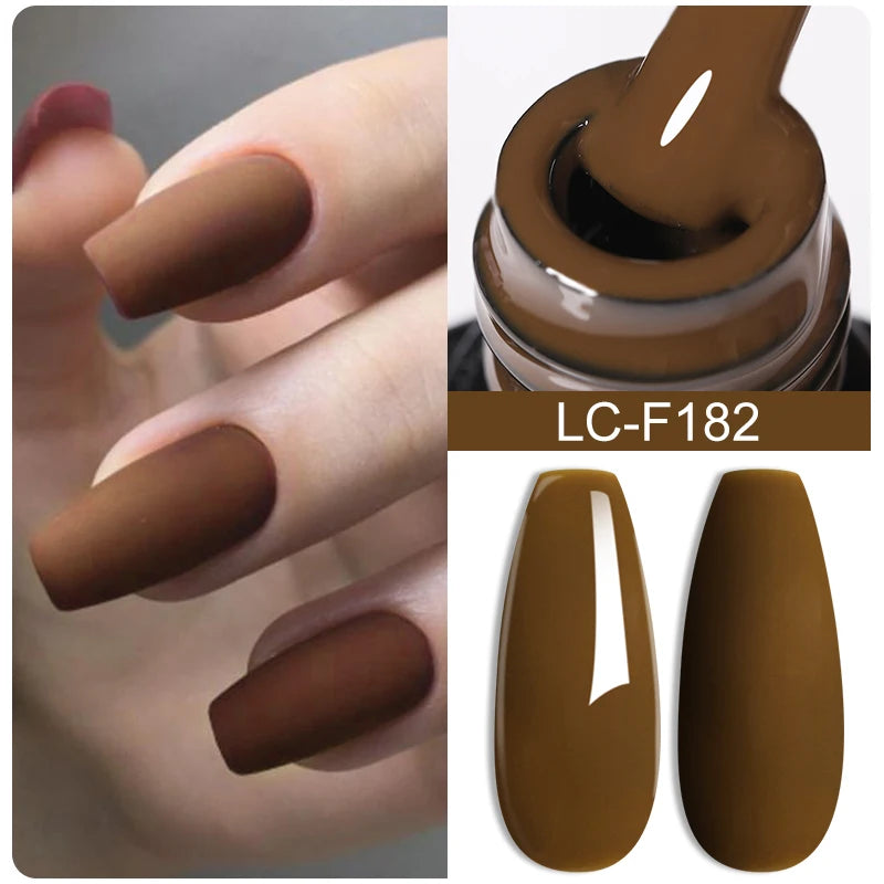 LILYCUTE Lac de Unghii Gel Culoare Ciocolată Roșie Caramel