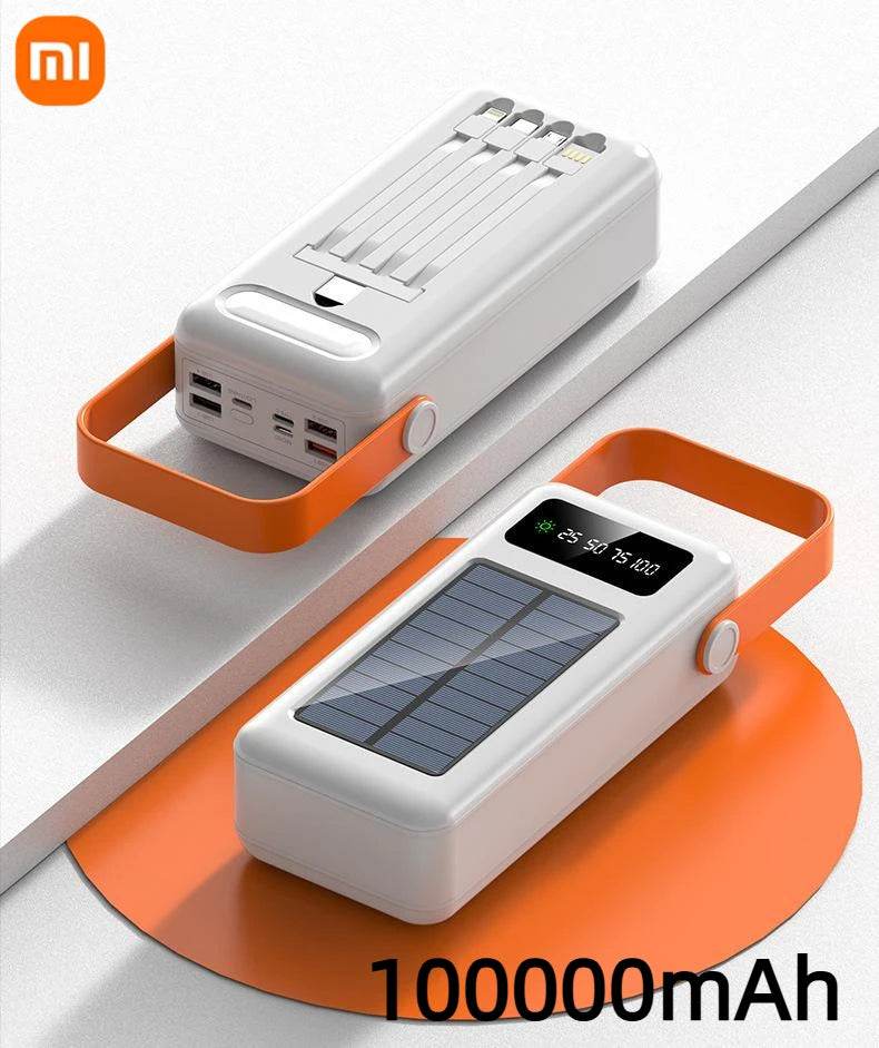 Baterie Externă Solară Xiaomi 100000mAh cu Încărcare Rapidă - Venduqo