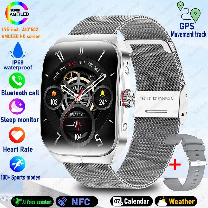 Ceas inteligent BOXUXING pentru bărbați și femei, Bluetooth, sportiv, rezistent la apă - Venduqo