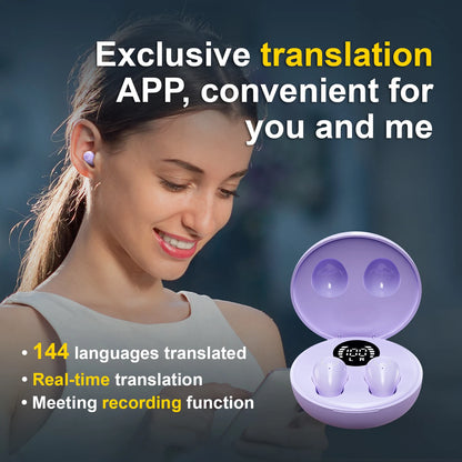 Căști Wireless AI cu Traducere, Bluetooth 5.4, Reducere Zgomot