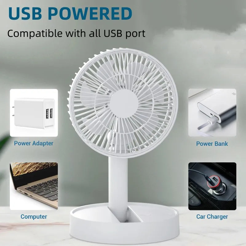 Ventilator USB Plian cu 4 Viteze și Temporizator