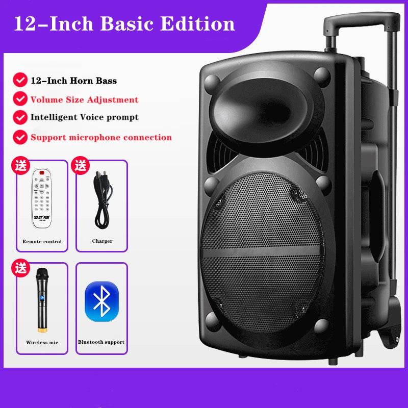Boxă Bluetooth Multifuncțională 12 Inch cu Microfon Wireless - Venduqo