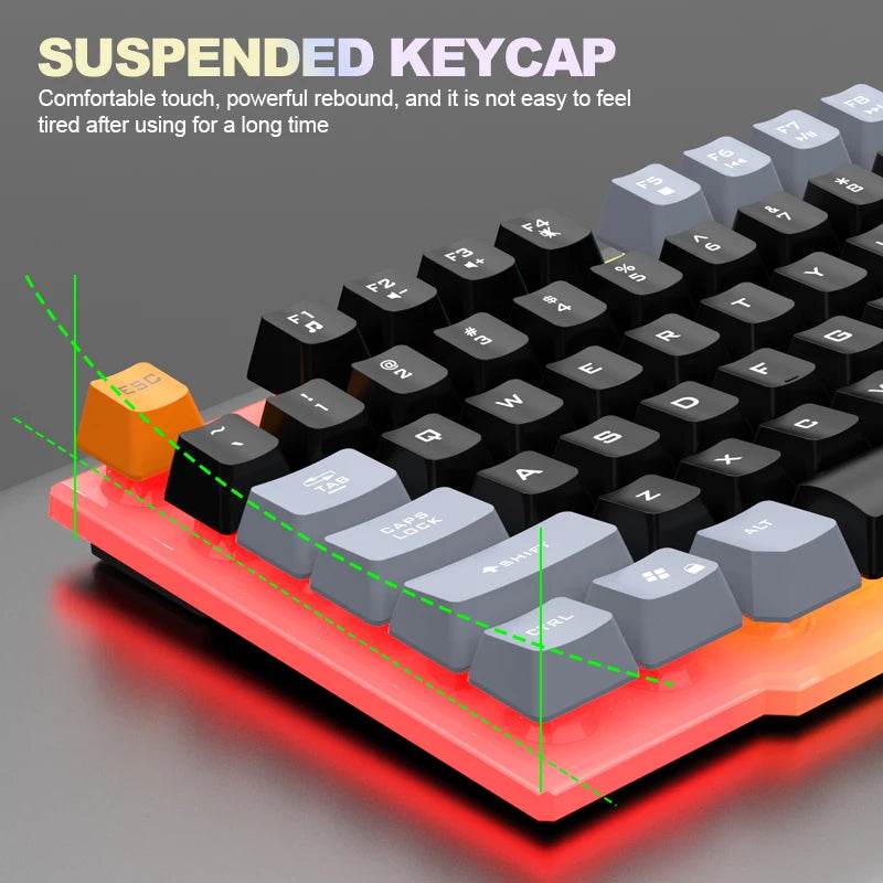 Set Tastatură și Mouse RAIKU T26 cu Iluminare RGB - Venduqo