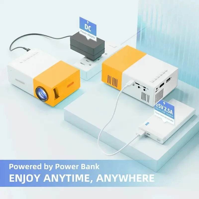Mini proiector LED portabil YG300 cu HDMI, USB și TF - Venduqo
