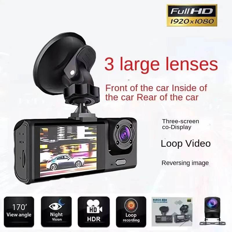 Camera DVR Auto 3 Canale HD 1080P cu 3 Lentile - Venduqo