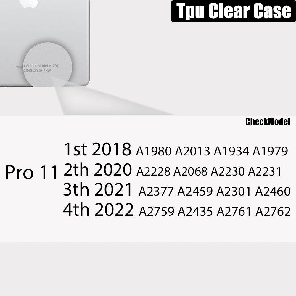 Carcasa Transparentă pentru iPad Pro 11, 12.9, 10.5, 9.7 cu Suport pentru Creion - Venduqo