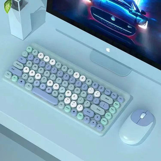 Set Tastatură și Mouse Wireless Retro Mini pentru Laptop - Venduqo