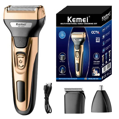 Kemei 3in1 Kit de Îngrijire Electric pentru Bărbați