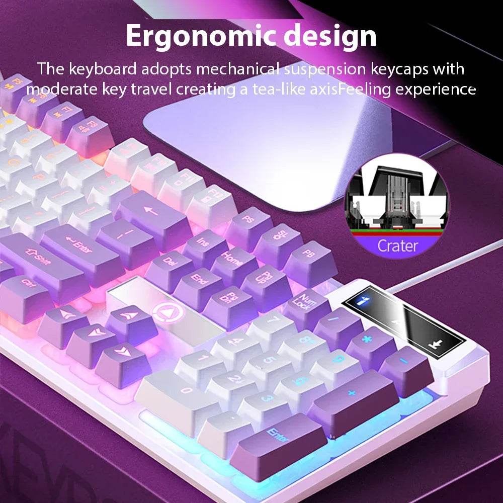 K500 Tastatură Wired cu 104 Taste pentru Birou și Gaming - Venduqo