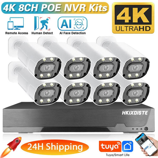 Sistem de Supraveghere Video SMART LIFE 4K 8CH cu Camere POE - Venduqo
