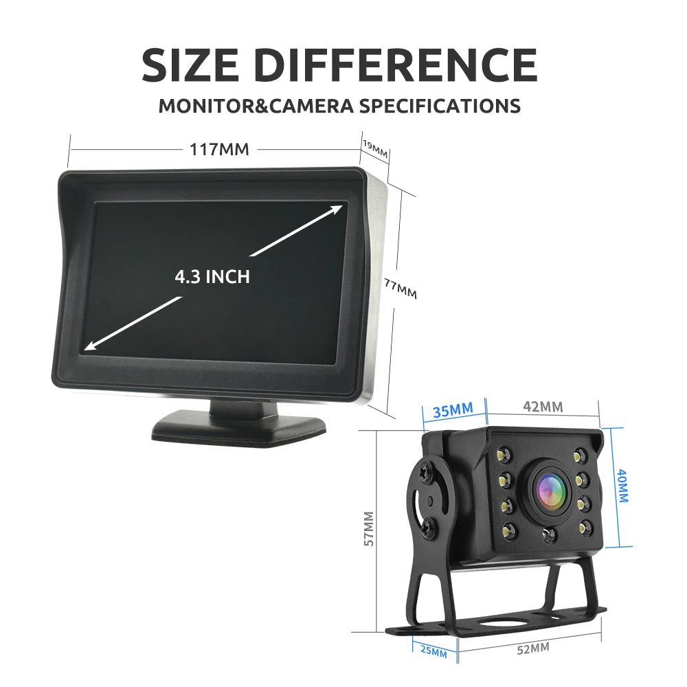 Cameră de Spate pentru Camion cu Monitor 4.3" MJDOUD