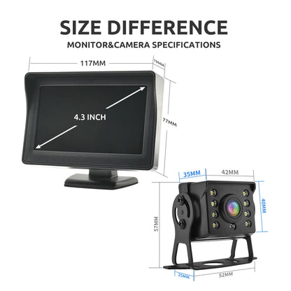 Cameră de Vedere Spate pentru Camion MJDOUD cu Monitor 4.3" HD