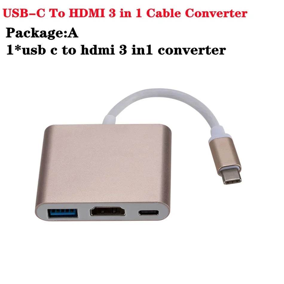 Adaptor USB C la HDMI 3 în 1 pentru Macbook - Venduqo
