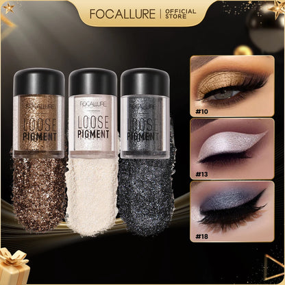 FOCALLURE Glitter Eye Shadow - Waterproof, Long Lasting, Shiny