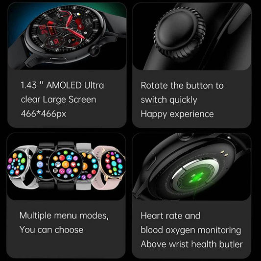 Ceas inteligent AMOLED pentru femei 2024 - Venduqo