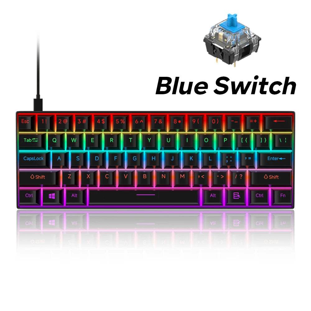 Tastatură Mecanică 61 Taste Switch-uri Interchangeabile - Venduqo