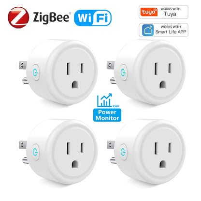 Priza Inteligentă Tuya 16A Zigbee WiFi - Control Vocal