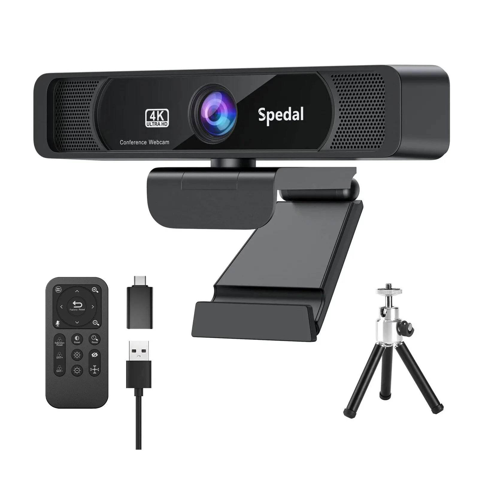 Webcam Spedal 931 HD 4K cu Microfon și Control Remote - Venduqo