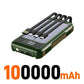 Bancă de putere solară 500000mAh 4 în 1 cu cablu încorporat - Venduqo