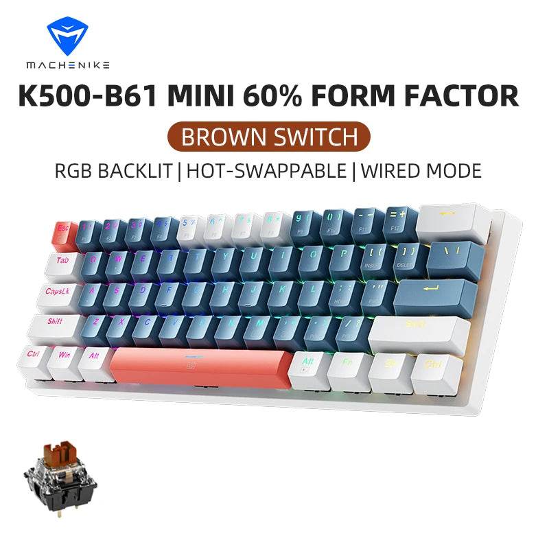 Machenike K500-B61 Mini Tastatură Mecanica 60% - Venduqo