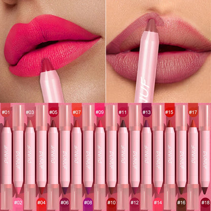 DUNUF Creion de buze Waterproof Sexy Red Nude Purple Matte