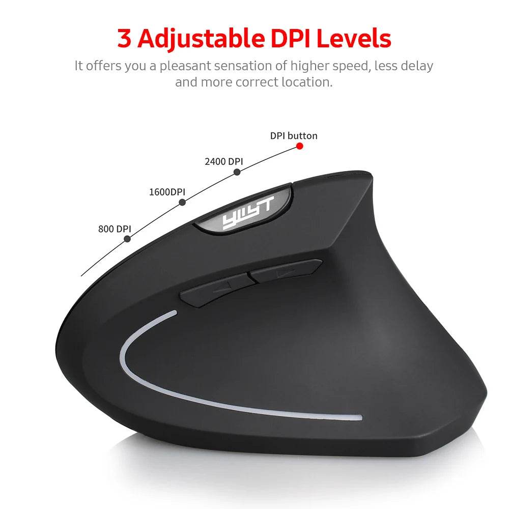 Mouse Vertical Ergonomic ZELOTES F-26C 3200DPI - Venduqo