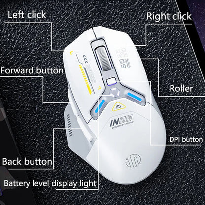 Mouse Wireless Gaming Inphic IN9 Ergonomic Bluetooth RGB