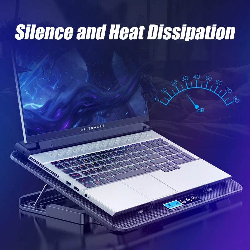 Răcitor Laptop Gaming COOLCOLD A9 cu RGB și 6 Ventilatoare - Venduqo