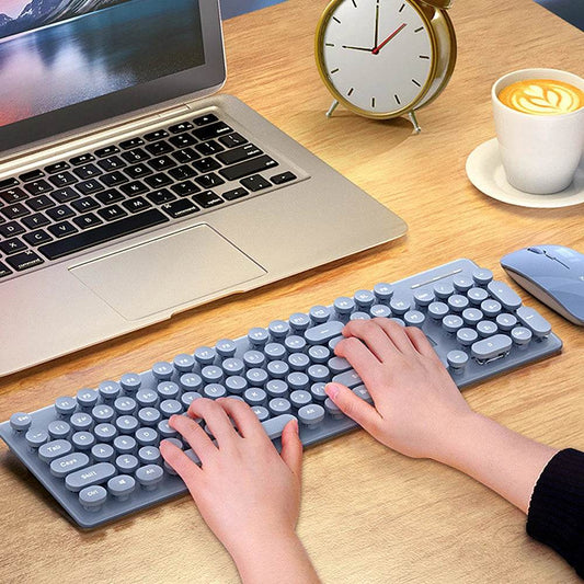 Set Tastatură și Mouse Wireless Reîncărcabil Ergonomic - Venduqo