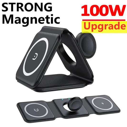 VIKEFON 3 în 1 Încărcător Magnetic Portabil pentru iPhone 15 - Venduqo