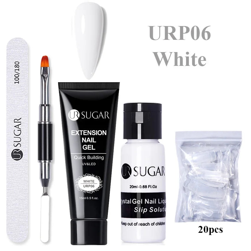 Set Gel de Unghii UR SUGAR 15ml cu Glitter