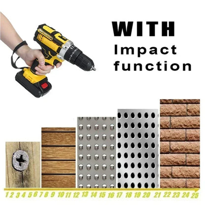 Gisam 25+3 Șurubelniță Electrică cu Impact și Baterii