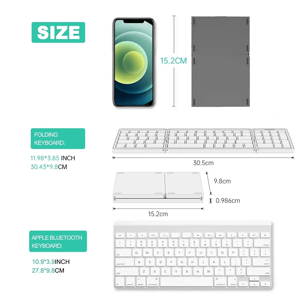 Tastatură pliabilă Bluetooth cu pad numeric - Venduqo