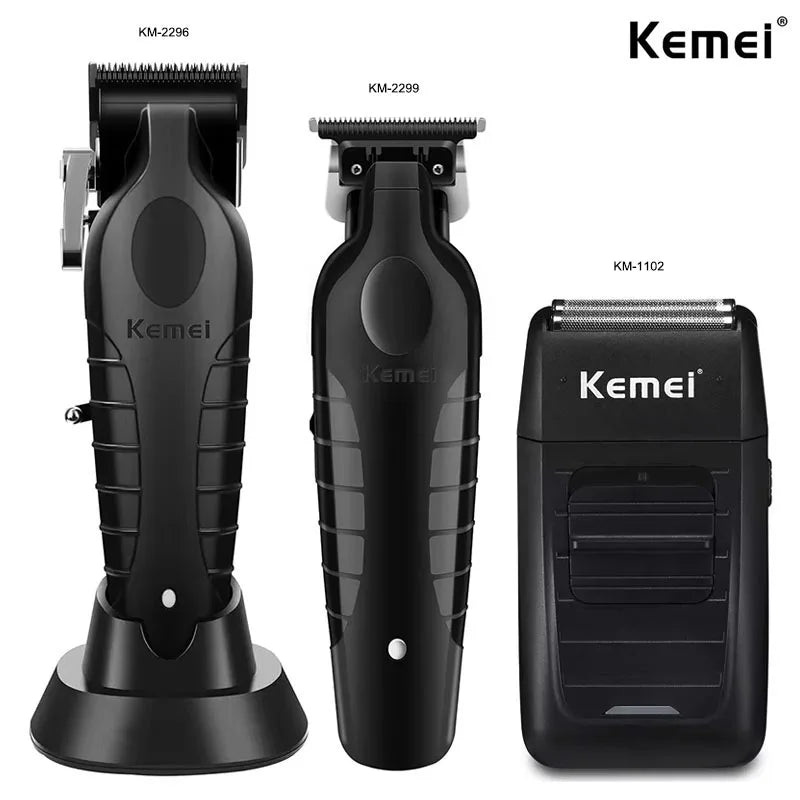 Kemei KM-2296 KM-2299 KM-1102 Kit Profesional de Tăiere a Părului pentru Bărbați