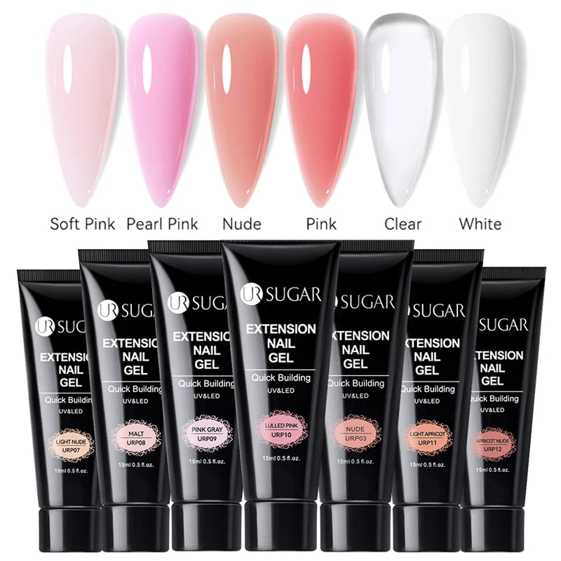 UR SUGAR Gel de Unghii Acrilic UV cu Glitter Nude