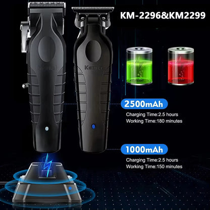 Kemei KM-2296 KM-2299 KM-1102 Kit Profesional de Tăiere a Părului pentru Bărbați