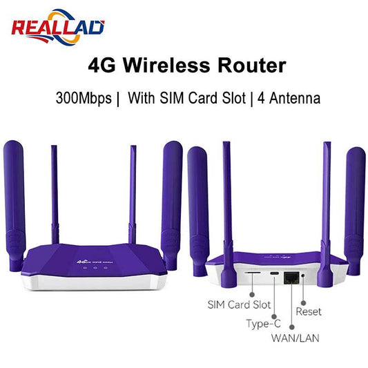 Router Wireless 300Mbps 4G SIM Card WIFI Modem LTE - Venduqo