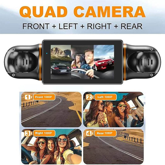 Cameră Dash 2K 1080P cu GPS, WiFi, Monitorizare Parcări, 4CH - Venduqo