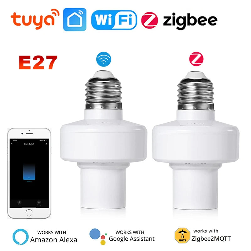 Adaptator Inteligent pentru Bec E27 Tuya WiFi/Zigbee